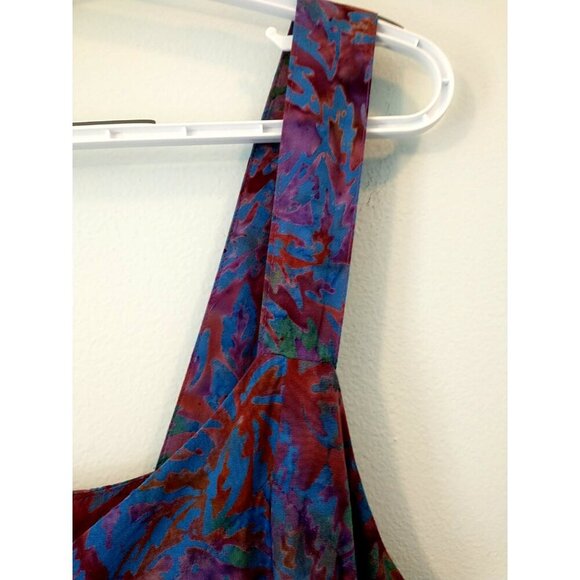 Endeavour Trading Womens Maxi Dress Sleeveless Smocked Sides Zipper V-Neck - XXL - Picture 3 of 9